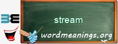 WordMeaning blackboard for stream